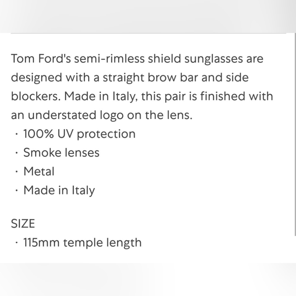 Tom Ford Shield Sunglasses - Picture 6 of 6